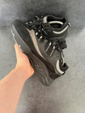 Cleens Aero Runner Black Onyx Men's Trainer UK 9 | Retro Italian Leather Sneaker