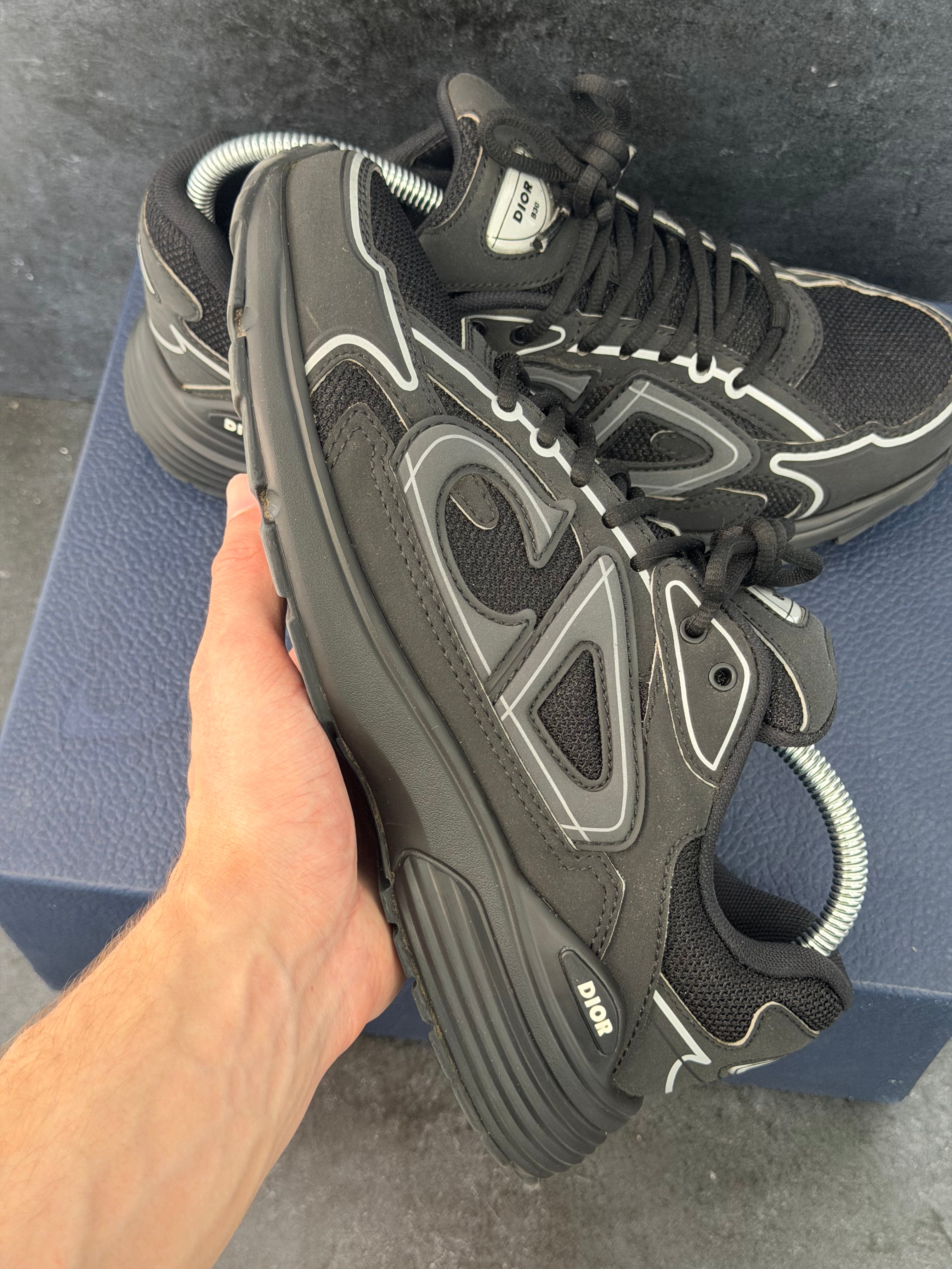 Authentic Dior B30 Black Trainers – EU 40