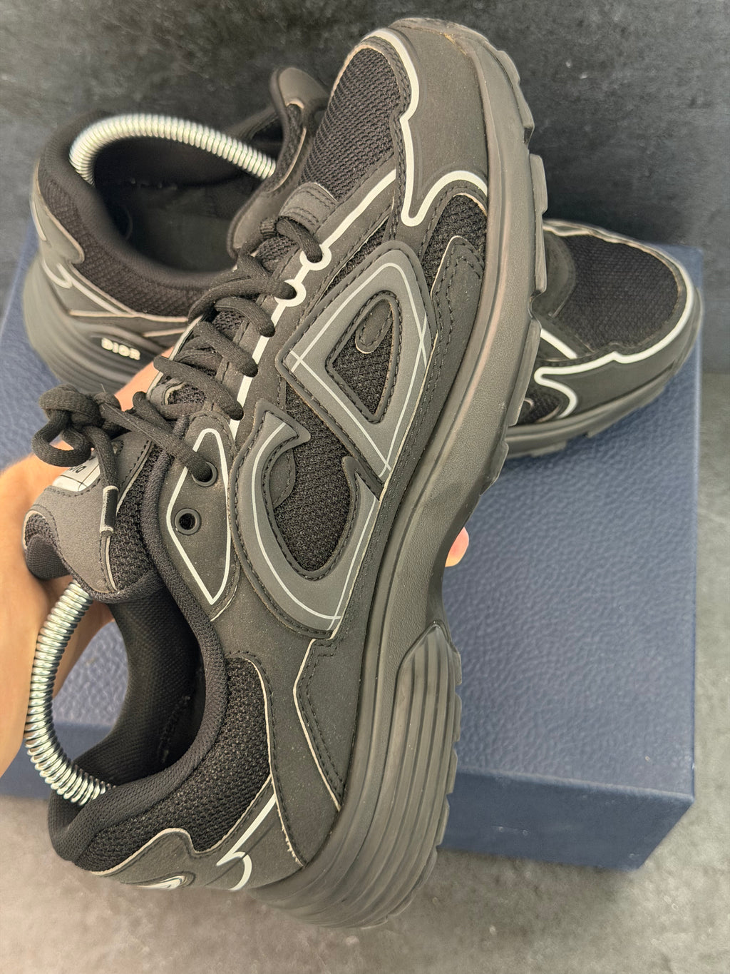 Authentic Dior B30 Black Trainers – EU 40